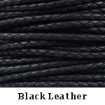 Black Leather Bolo Cord