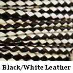 Black & White Braided Leather Bolo Cord