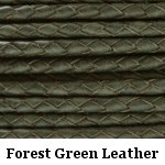 Forest Green Braided Leather Bolo Cord