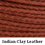 Indian Clay Braided Leather Bolo Cord