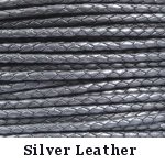 Silver Braided Leather Bolo Cord