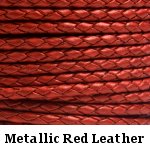 Metallic Red Leather Bolo Cord