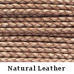 Natural Braided Leather Bolo Cord