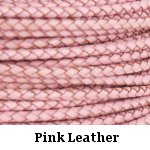 Pink Braided Leather Bolo Cord