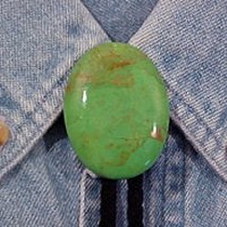 Naked Mojave Green Turquoise Bolo Tie
