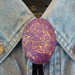 Naked Mojave Purple Turquoise Bolo Tie