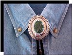 African Jade Concho Style Bolo Tie