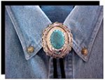 Turquoise Concho Style Bolo Tie