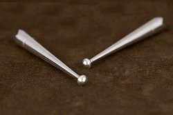 Sterling Silver Bolo Tips - 4 mm Bead