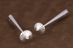 Sterling Silver Hogan Style Bolo Tips