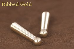Ribbed Gold Bolo Tips