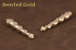 Swirled Gold Bolo Tips