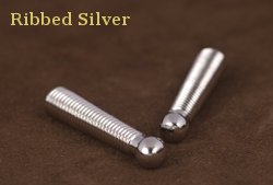 Ribbed Silver Bolo Tips