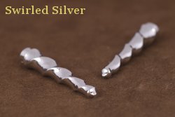 Swirled Silver Bolo Tips