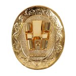 Antique Design Bolo Slide - Gold, Back