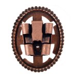 Beaded Edge Bolo Slide - Copper, Back