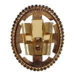 Beaded Edge Bolo Slide - Gold, Back