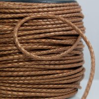 Braided Leather Cord, 10 Meter Spool, Metallic Colors