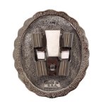 Concho Style Bolo Slide - Silver, Back