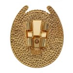 Horseshoe Bolo Slide - Gold, Back