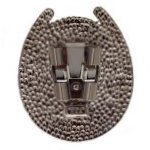 Horseshoe Bolo Slide - Silver, Back