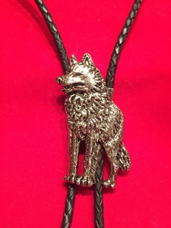 Wolf Bolo Tie