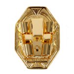 Bezel Edge Bolo Slide - Gold, Back