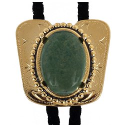 African Jade Classic Cowboy Bolo Tie