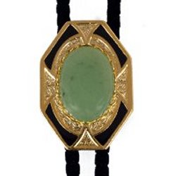 Aventurine Bezel Edge Bolo Tie