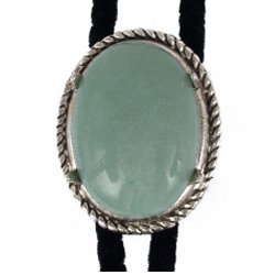 Aventurine Rope Edge Bolo Tie