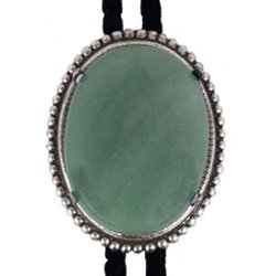 Aventurine Beaded Edge Bolo Tie