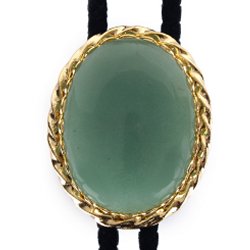 Aventurine Twisted Edge Bolo Tie