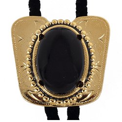 Black Onyx Classic Cowboy Bolo Tie