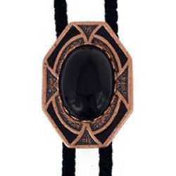 Black Onyx Bezel Edge Bolo Tie