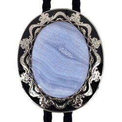 Blue Lace Antique Design Bolo Tie