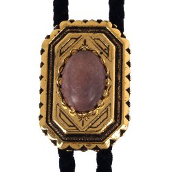 Crazy Horse Scalloped Edge Bolo Tie