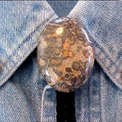 Naked Leopardskin Jasper Bolo Tie