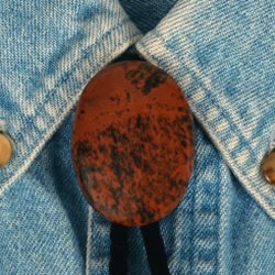 Naked Mahogany Obsidian Bolo Tie