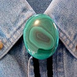 Naked Malachite Bolo Tie