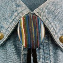 Naked Rainbow Calsilica Bolo Tie