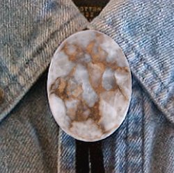 Naked White Calcite Bolo Tie