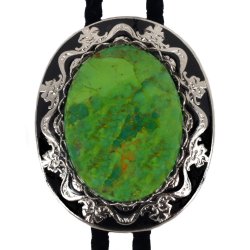 Mojave Green Turquoise Antique Design Bolo Tie