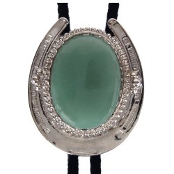 Aventurine Horseshoe Design Bolo Tie