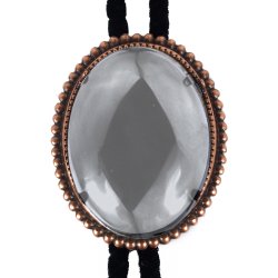 Hematite Beaded Edge Bolo Tie