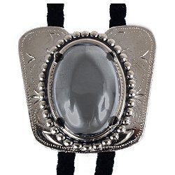 Hematite Classic Cowboy Bolo Tie