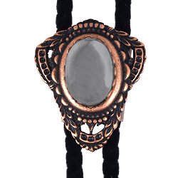 Hematite Filigree Style Bolo Tie