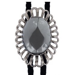 Hematite Wire Design Bolo Tie