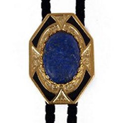 Lapis Lazuli Bezel Edge Bolo Tie