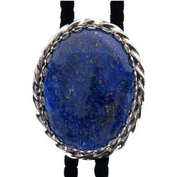 Lapis Lazuli Twisted Edge Bolo Tie