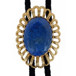 Lapis Lazuli Wire Design Bolo Tie